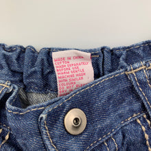 Load image into Gallery viewer, Girls H+T, blue denim jeans, adjustable, GUC, size 3