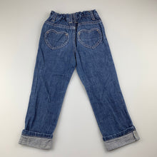 Load image into Gallery viewer, Girls H+T, blue denim jeans, adjustable, GUC, size 3