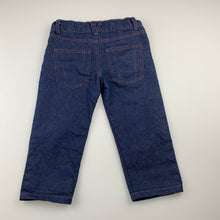 Load image into Gallery viewer, Unisex Baby U Rock, lightweight denim pants, adjustable, GUC, size 2