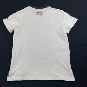 Boys Original Marines, white cotton t-shirt / tee, GUC, size 8