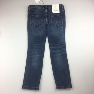 Girls Witchery, blue stretch straight leg, cropped jeans, adjustable waist , NEW, size 7
