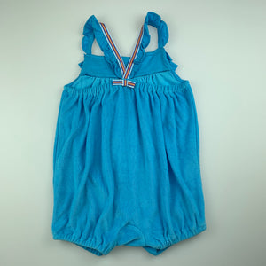 Girls Ralph Lauren, soft stretchy velour romper / playsuit, never worn, EUC, size 12 months