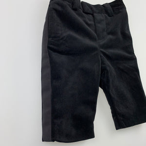 Boys Ralph Lauren, black velvet formal pants, elasticated, never worn , EUC, size 3 months