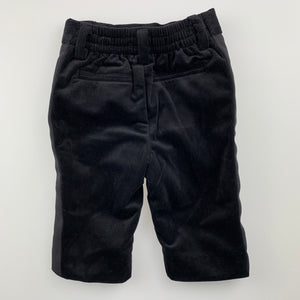 Boys Ralph Lauren, black velvet formal pants, elasticated, never worn , EUC, size 3 months