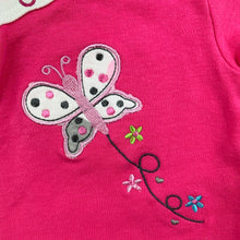 Load image into Gallery viewer, Girls Carter&#39;s, pink cotton t-shirt / top, butterfly, GUC, size 6 months