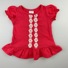 Load image into Gallery viewer, Girls Target, pink soft stretchy t-shirt / top, flowers, GUC, size 000