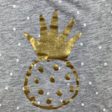 Load image into Gallery viewer, Girls Tiny Little Wonders, grey cotton t-shirt / top, pineapple, GUC, size 0000