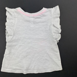 Girls Dymples, white lightweight cotton t-shirt / top, mermaid, EUC, size 00