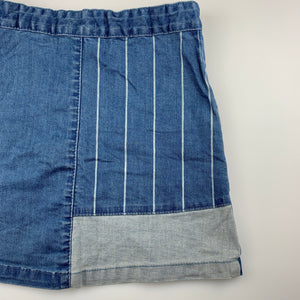 Girls Pumpkin Patch, patchwork stretch dnim skirt, adjustable, GUC, size 8
