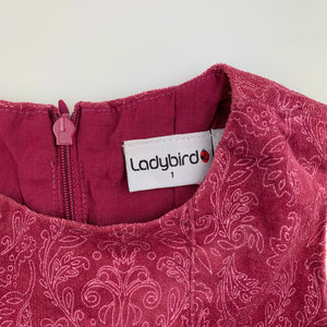 Girls Ladybird, floral print bubble party dress, GUC, size 1
