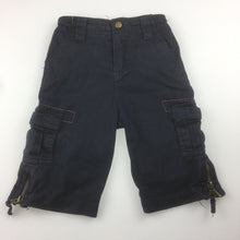Load image into Gallery viewer, Boys Target, navy cotton cargo pants, elaticated waist, GUC, size 00