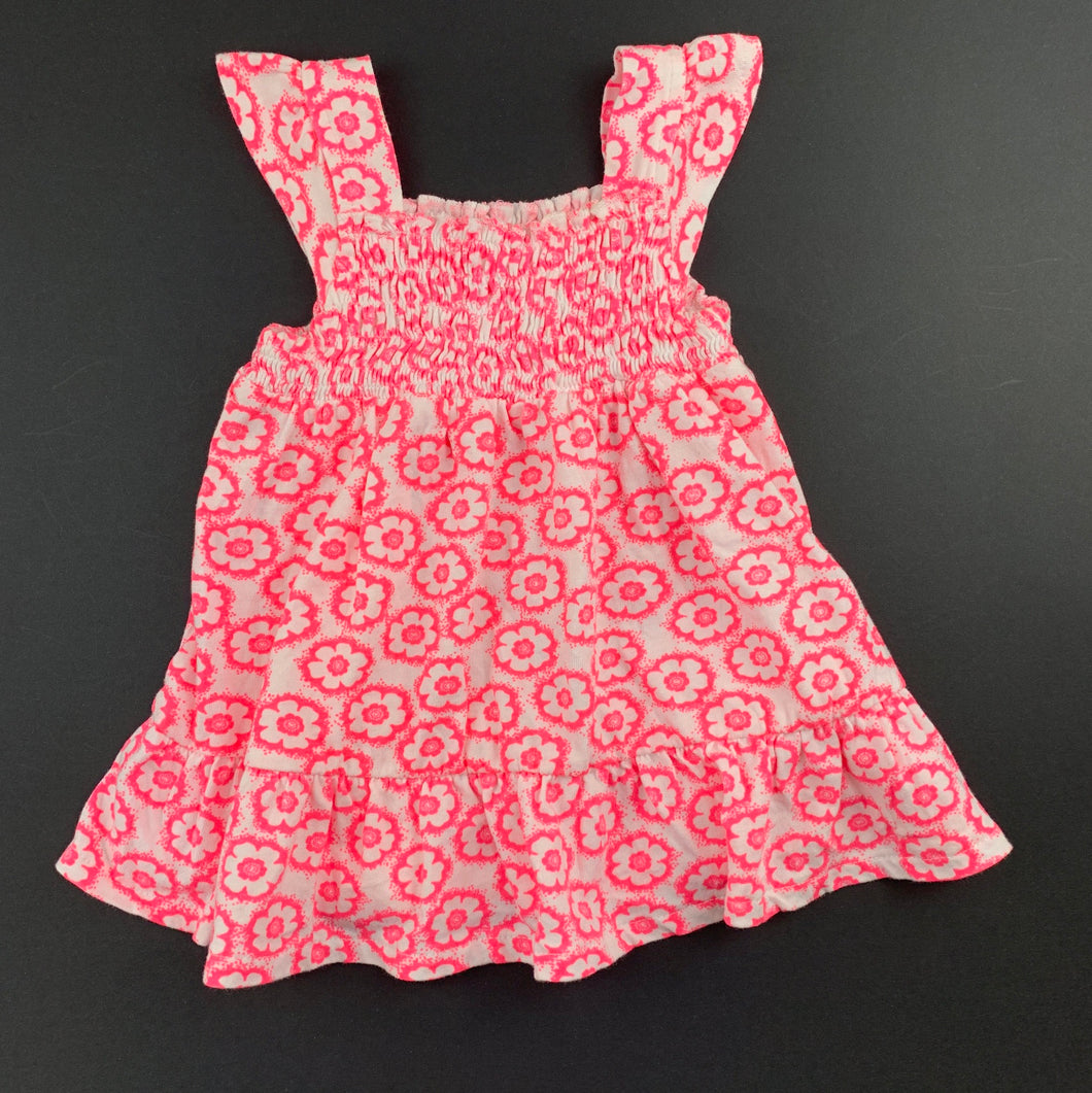 Girls Tiny Little Wonders, soft cotton floral summer dress, GUC, size 000