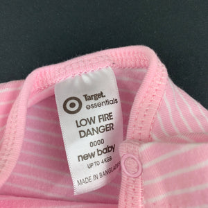 Girls Target, pink soft stretchy romper, elephant, EUC, size 0000