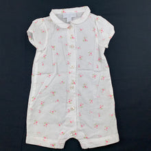 Load image into Gallery viewer, Girls The Little White Co, pretty floral lightweight cotton romper / playsuit, GUC, size 00