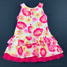 Load image into Gallery viewer, Girls Kids Stuff, bright floral lightweight cotton party dress, GUC, size 1