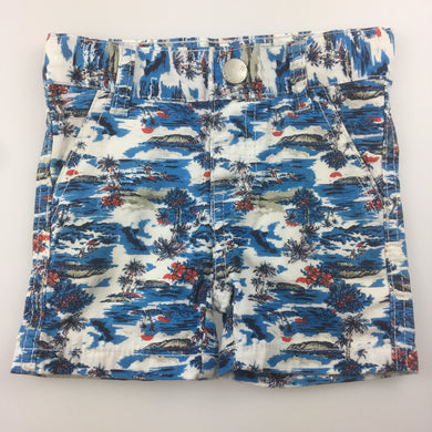 Boys Pumpkin Patch, cotton shorts, Hawaiian print, adjustable waist, EUC, size 0000