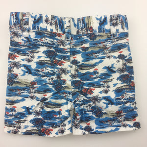 Boys Pumpkin Patch, cotton shorts, Hawaiian print, adjustable waist, EUC, size 0000