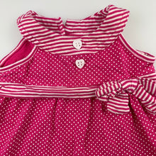 Load image into Gallery viewer, Girls Target, pink &amp; white cotton casual dress, GUC, size 000