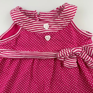 Girls Target, pink & white cotton casual dress, GUC, size 000