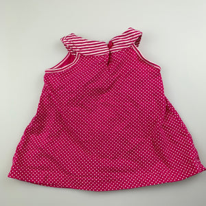 Girls Target, pink & white cotton casual dress, GUC, size 000