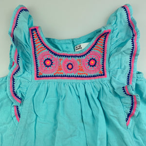 Girls Target, colourful lined cotton party dress, embroidered, EUC, size 0