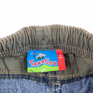 Boys Topolino, blue denim pants, elasticated, GUC, size 00