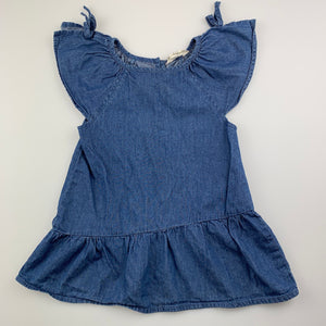 Girls Cotton On Baby, blue lightweight denim casual dress, GUC, size 0