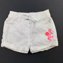 Load image into Gallery viewer, Girls Target, white lightweight cotton embroidered shorts, GUC, size 00