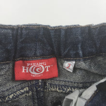 Load image into Gallery viewer, Boys Piping Hot, blue denim jeans, adjustable waist, EUC, size 2