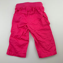 Load image into Gallery viewer, Girls Sprout, pink lightweight cotton pants, elasticated, GUC, size 00