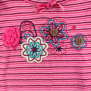 Girls Target, soft stretchy long sleeve t-shirt / top, flowers, GUC, size 00