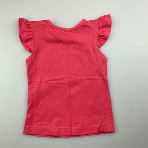 Girls Target, Baby pink cotton t-shirt / top, heart, EUC, size 00