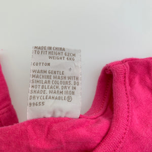 Girls Tiny Little Wonders, pink cotton t-shirt / top, GUC, size 000