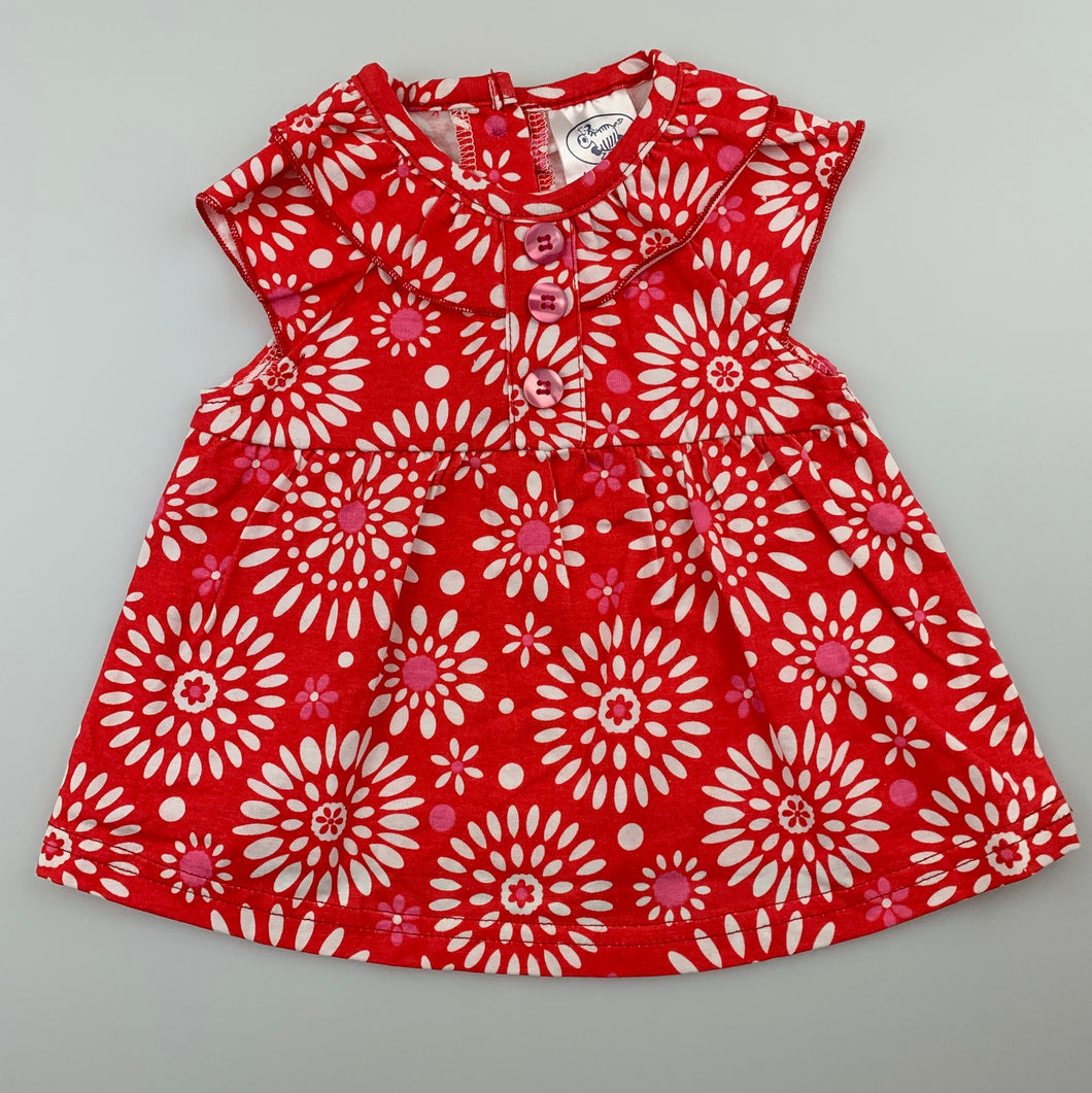 Girls ZEB, bright floral cotton t-shirt / top, EUC, size 00