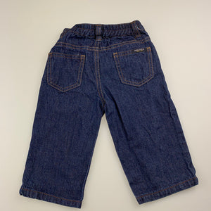 Boys Nautica, dark denim jeans / pants, elasticated, EUC, size 12 months