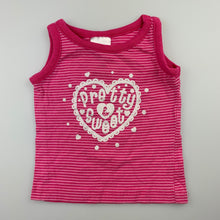 Load image into Gallery viewer, Girls Tiny Little Wonders, pink cotton tank top / t-shirt, FUC, size 000