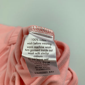 Girls Pumpkin Patch, pink soft cotton bodysuit / romper, butterfly, GUC, size 000