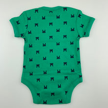 Load image into Gallery viewer, Boys Target, green soft cotton bodysuit / romper, EUC, size 0000