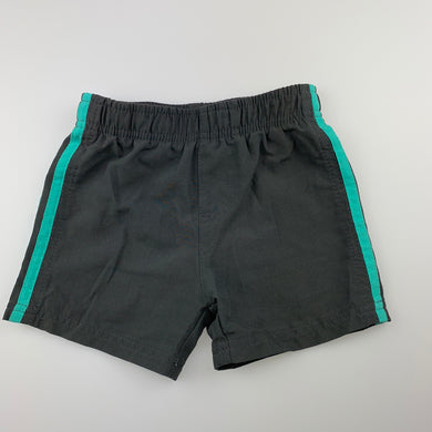 Boys H&T, dark grey lightweight shorts / boardies, elasticated, GUC, size 1