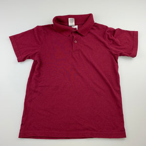 Unisex Target, maroon school polo shirt / tee / top, EUC, size 8