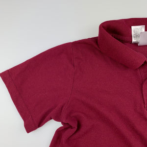 Unisex Target, maroon school polo shirt / tee / top, EUC, size 8