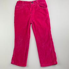 Load image into Gallery viewer, Girls OP, pink velour pants, elasticated, Inside leg: 34cm, GUC, size 3
