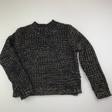 Load image into Gallery viewer, Girls Tilii, black &amp; gold knitted sweater / jumper, GUC, size 8