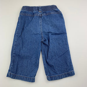 Girls Jumping Beans, blue denim shorts, elasticated, Inside leg: 22cm, GUC, size 3