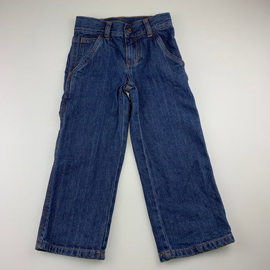 Boys Faded Glory, blue denim jeans, adjustable, Inside leg: 41cm, EUC, size 4