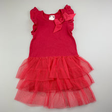 Load image into Gallery viewer, Girls Cotton On, pink cotton dress, tulle skirt, FUC, size 1