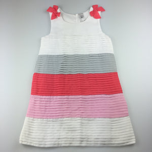 Girls Target, white, grey & pink party dress, EUC, size 5
