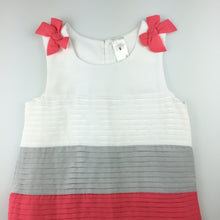 Load image into Gallery viewer, Girls Target, white, grey &amp; pink party dress, EUC, size 5