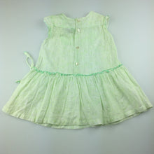 Load image into Gallery viewer, Girls Fred Bare, lightweight green cotton summer / party dress, GUC, size 1