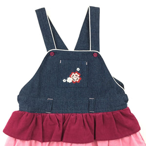 Girls Jack & Milly, denim & corduroy overalls / pinafore dress, EUC, size 0